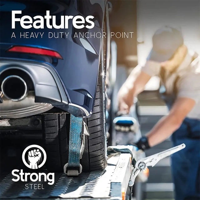 Heavy Duty Weld-On Forged D Ring 47000 Pounds Break Strength for Trailers Trucks and Cargo Tie Downs