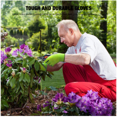 Polyurethane Rubber Latex Coated Fluorescent Gardening Work Safety Gloves for Construction