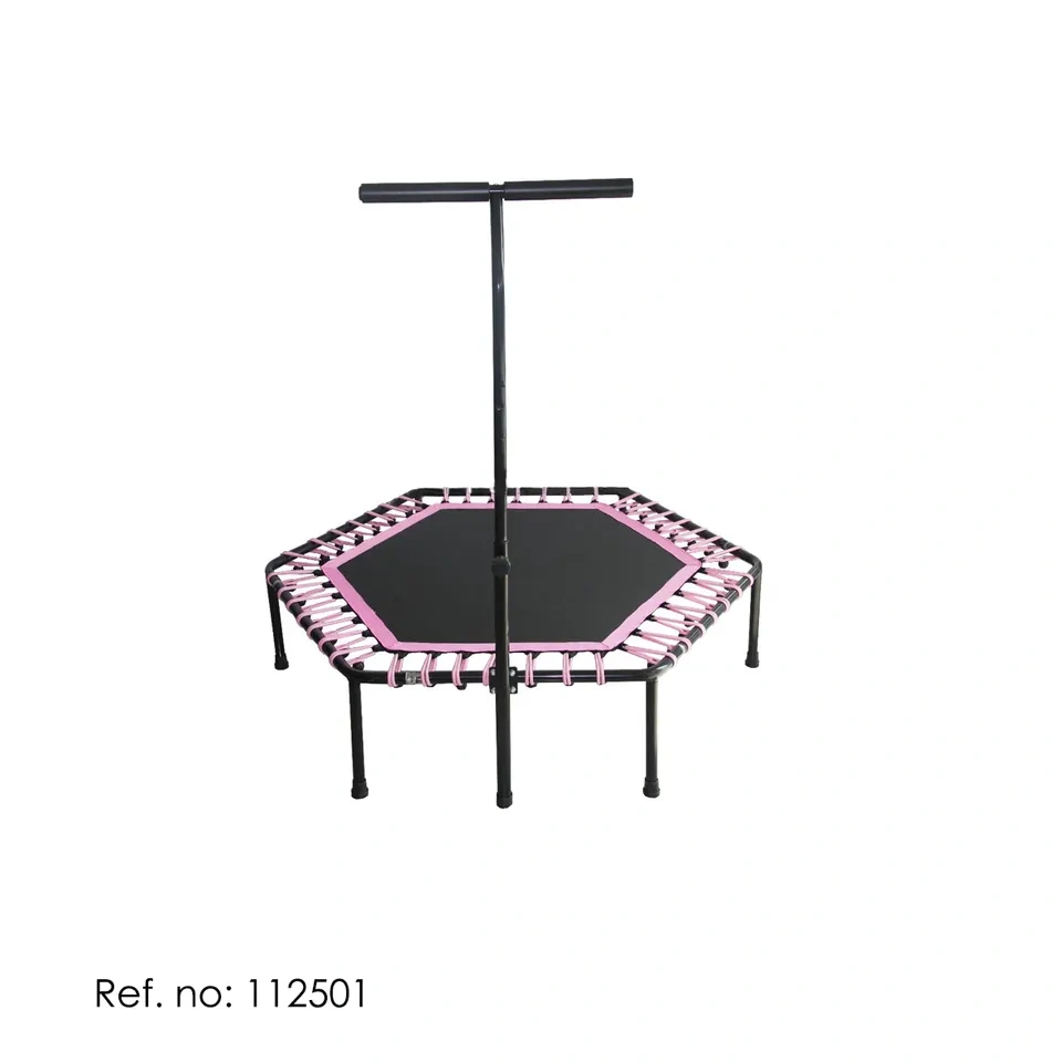 Foldable Home Indoor Fitness Kids Safety Round Jumping Trampoline with Adjustable Foam Handle