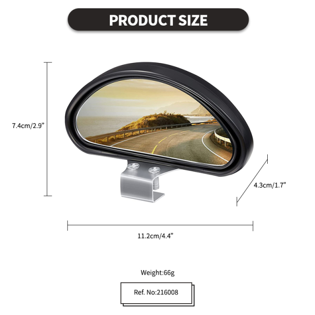 Adjustable Car Blind Spot Auxiliary Universal Wide Angle Mirror