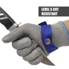 Kitchen work gloves men cut resistance proof hand anti cut protection gloves food level 5 protection