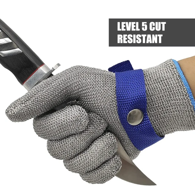 Kitchen work gloves men cut resistance proof hand anti cut protection gloves food level 5 protection
