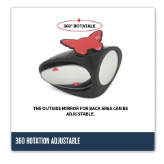 Adjustable Triangle Double Lens Left Blind Spot Rear View Mirrors for Car