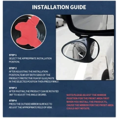 Adjustable Triangle Double Lens Left Blind Spot Rear View Mirrors for Car