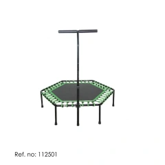 Foldable Home Indoor Fitness Kids Safety Round Jumping Trampoline with Adjustable Foam Handle