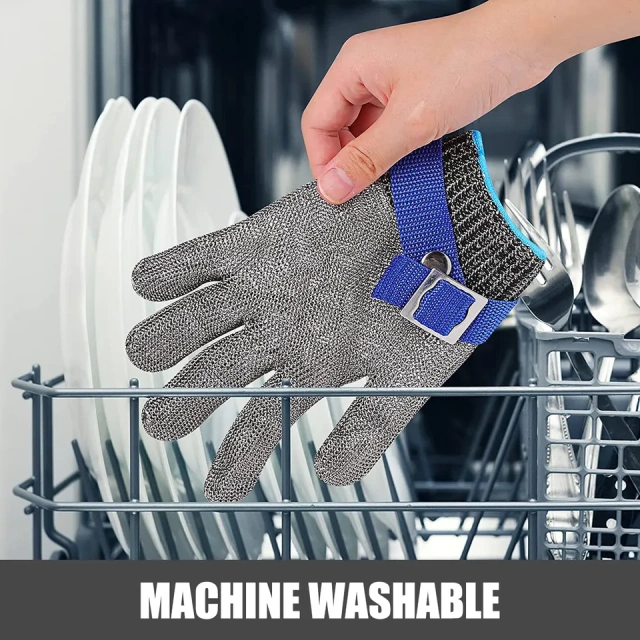 Kitchen work gloves men cut resistance proof hand anti cut protection gloves food level 5 protection