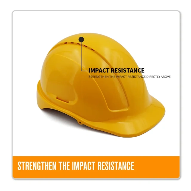 Security Personal Protective Vented Work Safety Helmet Hard Hat with 6-point Adjustable Ratchet Suspension