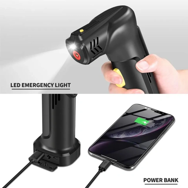 12V Wireless Cordless Rechargeable Digital Display Tyre Compressor Tire Pressure Inflator Gauge Digital for Car/Bike/Balls
