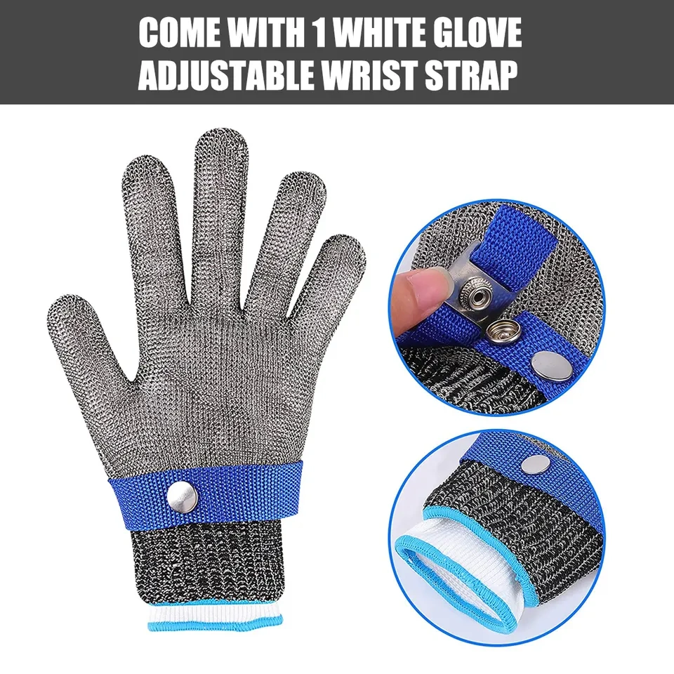 Kitchen work gloves men cut resistance proof hand anti cut protection gloves food level 5 protection