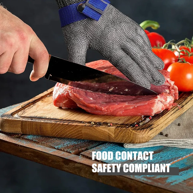 Kitchen work gloves men cut resistance proof hand anti cut protection gloves food level 5 protection