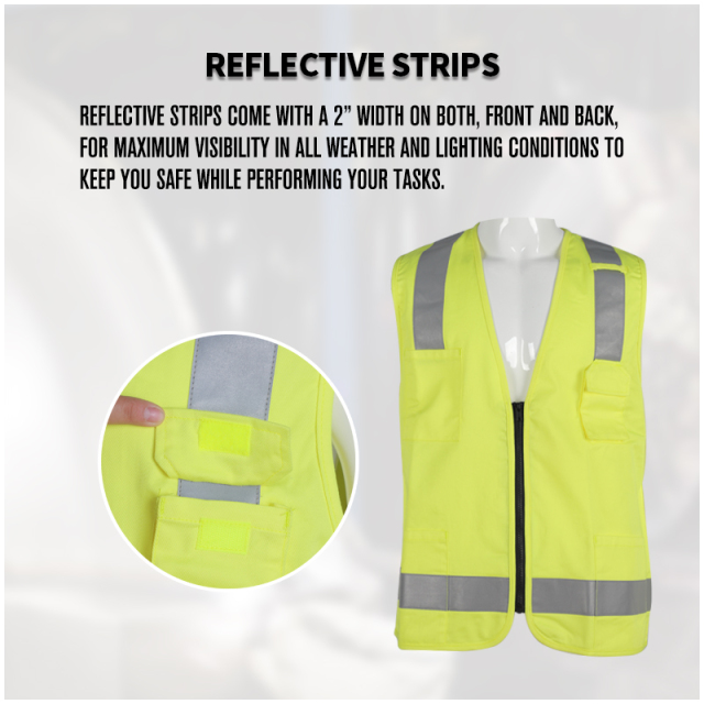 High Visibility Reflective FR Coat Flame Resistant Clothing Safety Vest