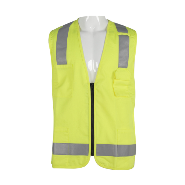 High Visibility Reflective FR Coat Flame Resistant Clothing Safety Vest