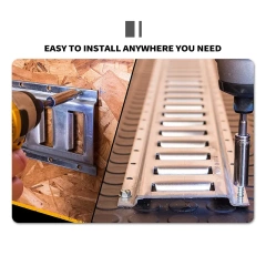 Galvanized Steel E-Track Tie-Downs Horizontal E-Tracks Bolt-On Tie Down Rails for Cargo on Pickups, Trucks, Trailers, Vans