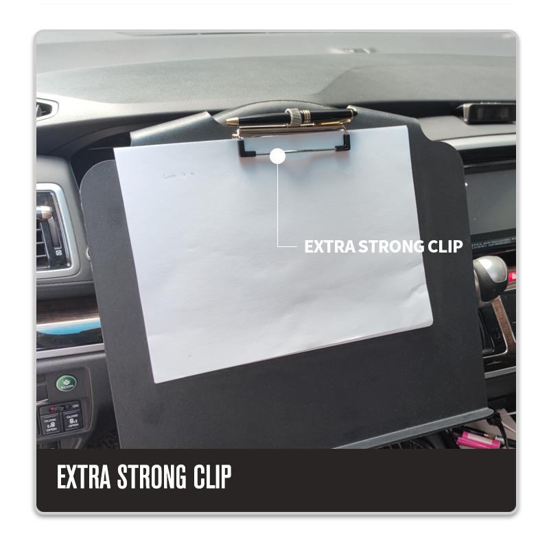 ABS Plastic Steering Wheel Desktop Writing Board Clipboard With Metal Spring Pen Holder For Car Truck