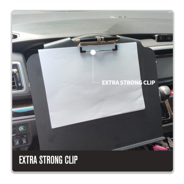 ABS Plastic Steering Wheel Desktop Writing Board Clipboard With Metal Spring Pen Holder For Car Truck