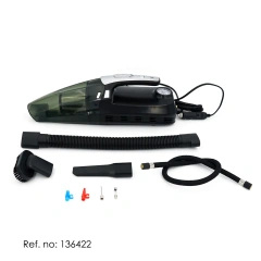 4 in 1 Vacuum Cleaner Tire Inflator Pump Car Powerful Handheld Vacuum Cleaner 12V Pressure Measurement with LED Lighting