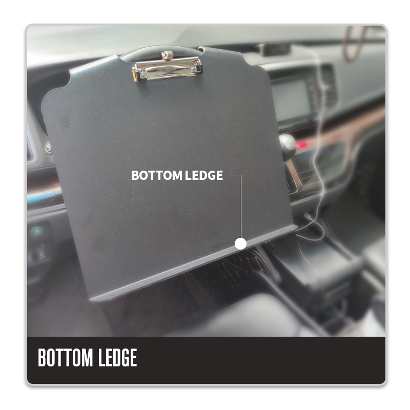 ABS Plastic Steering Wheel Desktop Writing Board Clipboard With Metal Spring Pen Holder For Car Truck