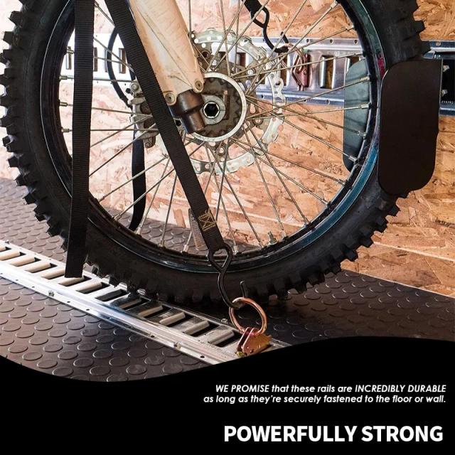 Powder-Coated Steel E-Track Tie-Downs Horizontal E-Tracks Bolt-On Tie Down Rails for Cargo on Pickups, Trucks, Trailers, Vans