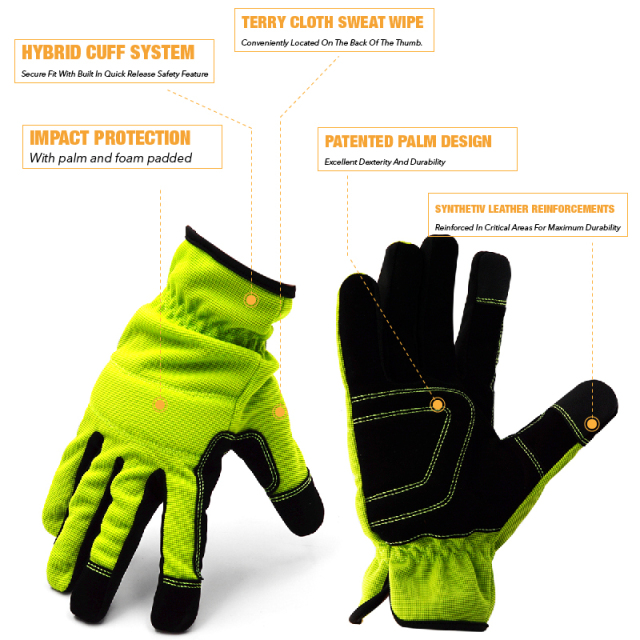 Mechanic Working Gloves Safety Work Gloves Durable Lightweight Suitable Yard Work Gloves