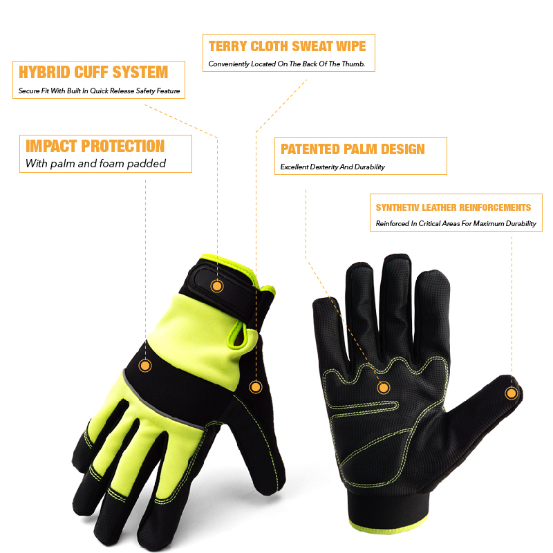 mechanic working Safety Work Gloves Durable Lightweight Suitable Gloves for Home Delivery Yard Work