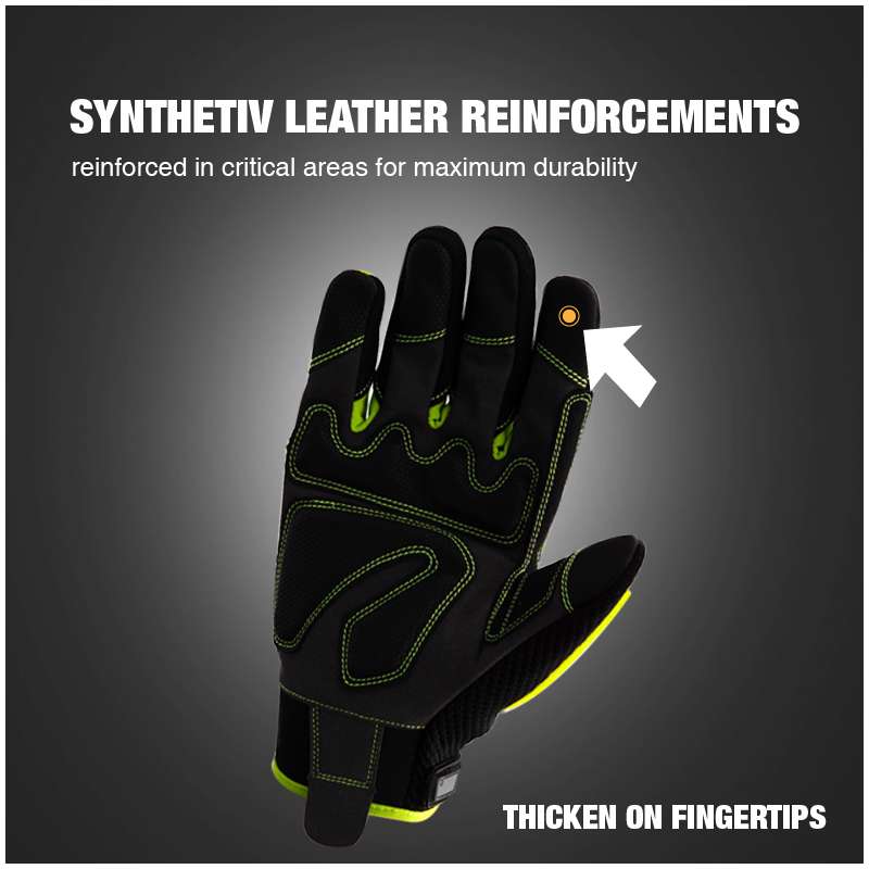 Anti Vibration Work Gloves SBR Fingers & Palm Padded Men Safety Impact Reducing Gloves