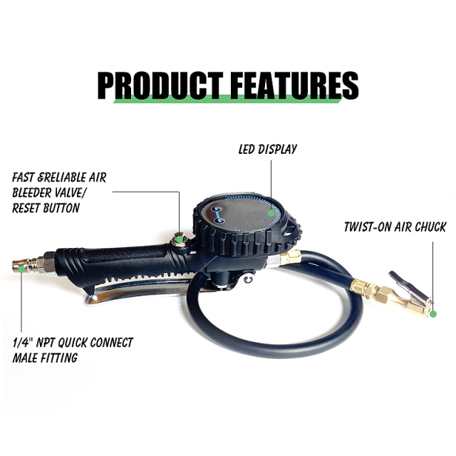 Tire pressure gauge Heavy duty tyre gauge 3-200psi