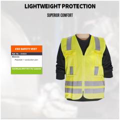 Esd High Visibility Security Reflective Safety Reflector Vest Anti Static Work Safety Clothes