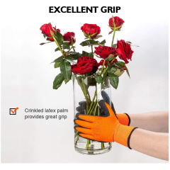 Flex-Tuff Latex Dipped Nitrile Gardening And Nitrile Flat Dip Work Gloves