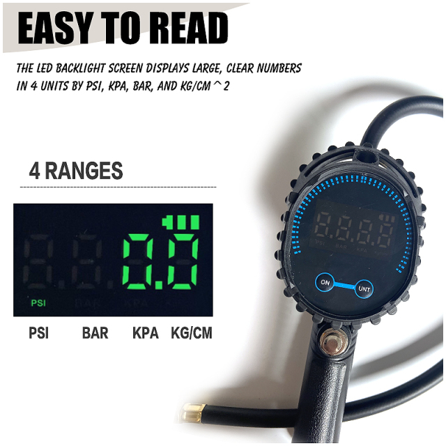 Tire pressure gauge Heavy duty tyre gauge 3-200psi