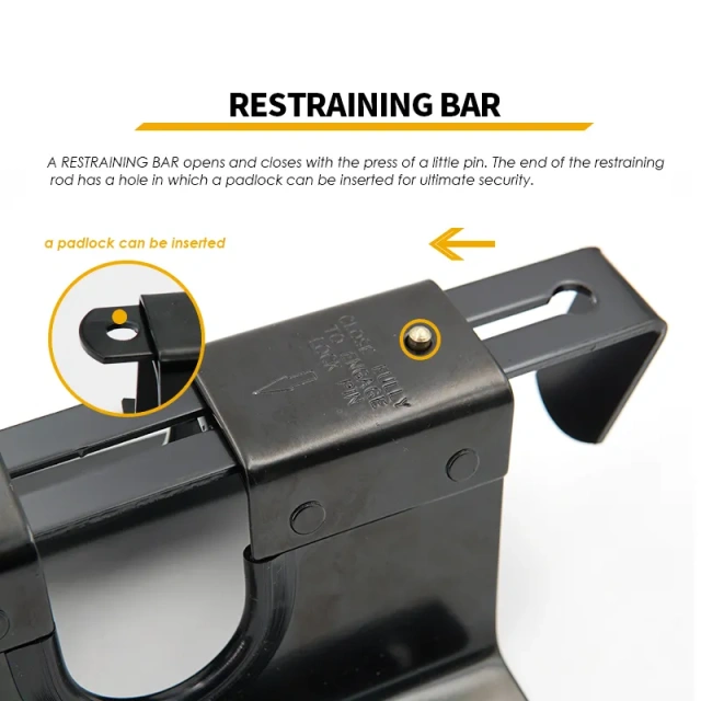 Double Holder for Cargo Bar Load Locks 2-Piece: Restraint + Bottom Foot Protector