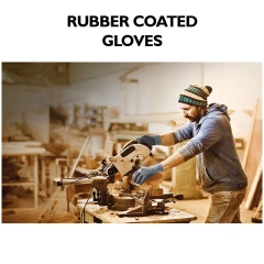 Rubber Coated Gloves Nitrile Latex Dip Glove Gardening and Work Gloves