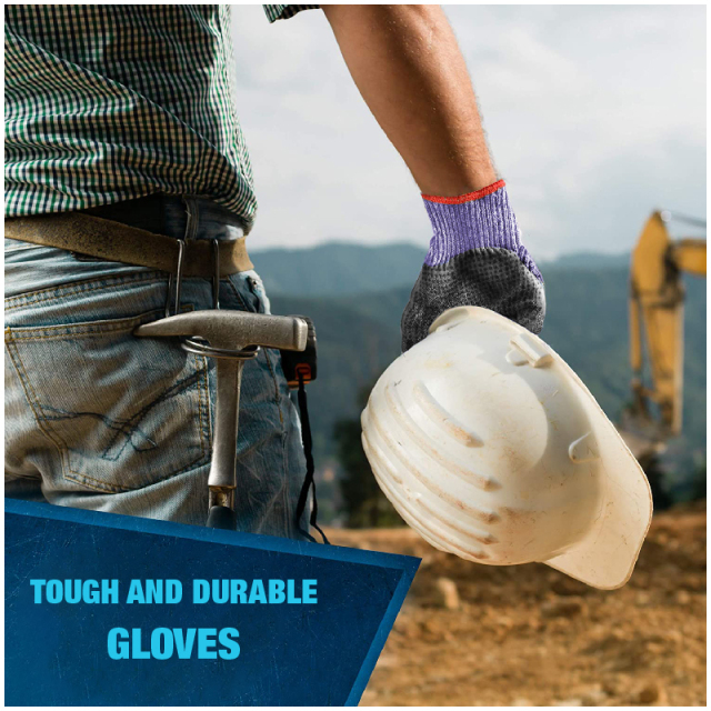 Rubber Coated Work Gloves Nitrile Latex Dip Glove Gardening and Work Gloves