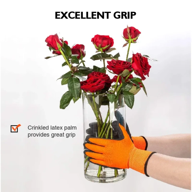 Latex Rubber Coated Gardening and Work Gloves Nitrile Flat Dip Glove Nitrile Coating Gardening and Work Gloves