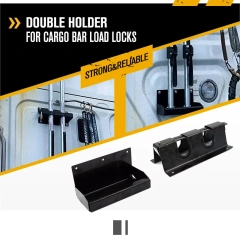 Double Holder for Cargo Bar Load Locks 2-Piece: Restraint + Bottom Foot Protector