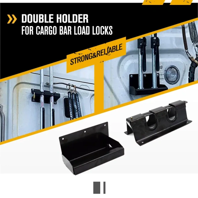 Double Holder for Cargo Bar Load Locks 2-Piece: Restraint + Bottom Foot Protector