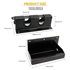 Double Holder for Cargo Bar Load Locks 2-Piece: Restraint + Bottom Foot Protector
