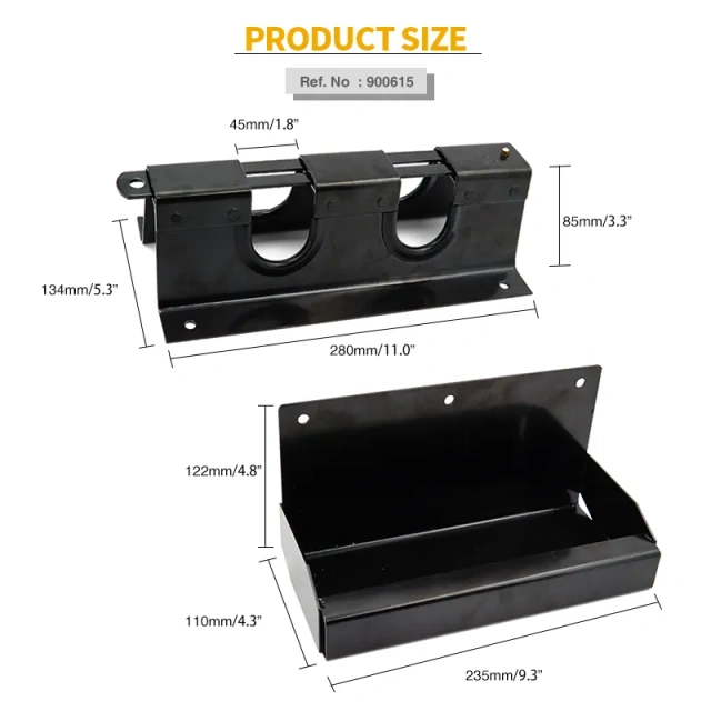 Double Holder for Cargo Bar Load Locks 2-Piece: Restraint + Bottom Foot Protector