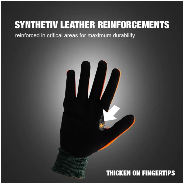 Heavy Duty Work Gloves TPR Protector Impact Gloves Men Anti Vibration Mechanic Work Gloves