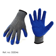 Crinkle Pattern Nitrile Blue Crinkle Coated Rubber Latex Coated Working Hand Gloves For Construction