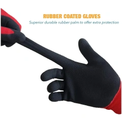 Breathable Rubber Coated Gloves Work Gloves Nitrile Latex Dip Glove Gardening