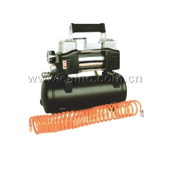 Double cylinder Car air compressor with Tank