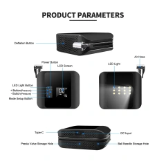 12V Wireless Cordless Rechargeable Digital Display Tyre Compressor Tire Inflator for Car/Bike/Balls