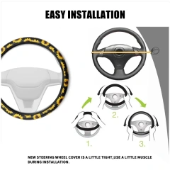PVC Large Size Steering Wheel Cover Great Grip Anti-Slip Design