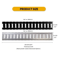 Steel E-Track Tie-Downs Horizontal E-Tracks Bolt-On Tie Down Rails for Cargo on Pickups Trucks Trailers Vans