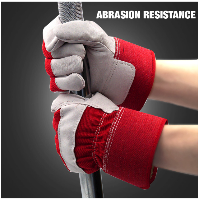 Safety Gloves Nitrile Cuff Construction Logistic Leather Men's Work Gloves Warehousing Work Gloves Industrial