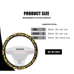 PVC Large Size Steering Wheel Cover Great Grip Anti-Slip Design