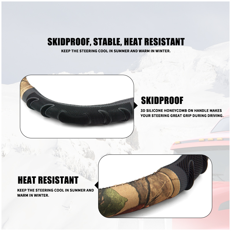 Large Size Steering Wheel Cover Great Grip Anti-Slip Design