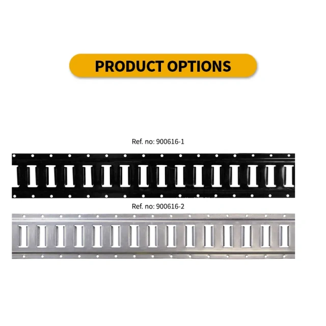 Steel E-Track Tie-Downs Horizontal E-Tracks Bolt-On Tie Down Rails for Cargo on Pickups Trucks Trailers Vans