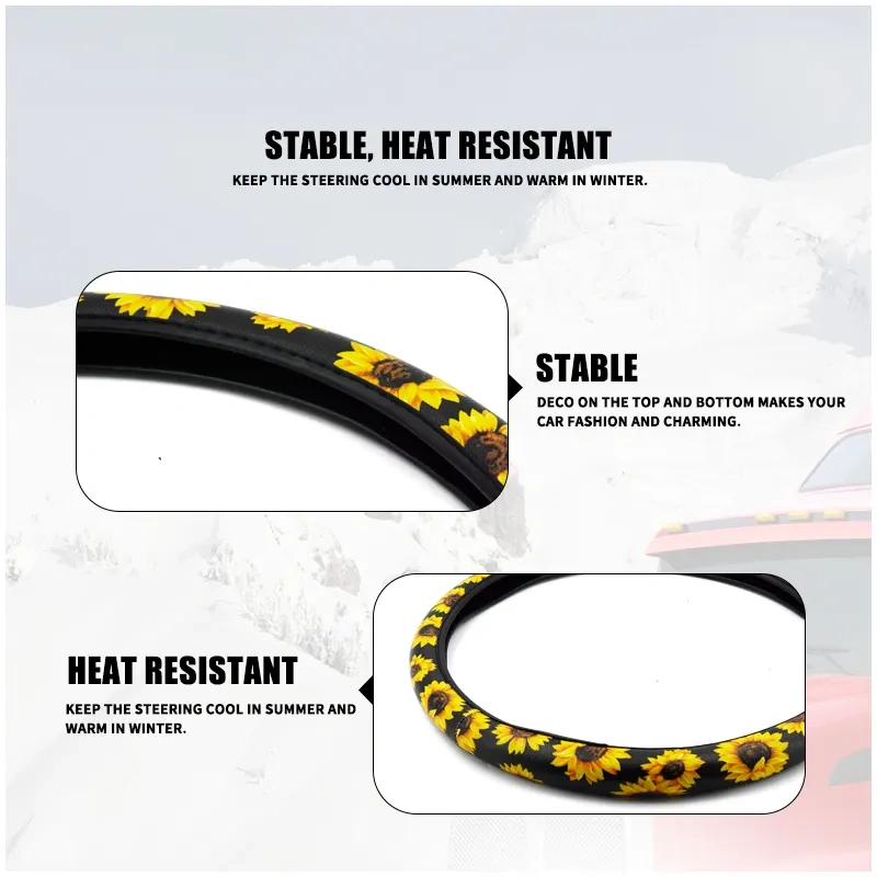 PVC Large Size Steering Wheel Cover Great Grip Anti-Slip Design
