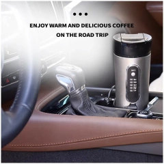 12V Stainless Steel Mini Coffee Cup Travel Kettle Heated Mug